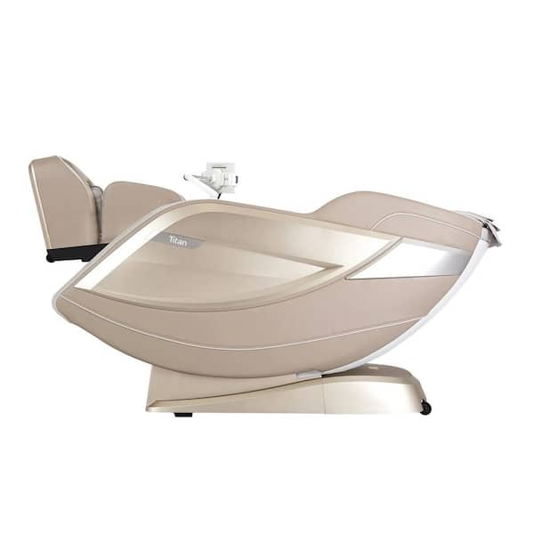 TITAN Pro 8500 MAX Taupe Faux Leather Reclining 4D Massage Chair