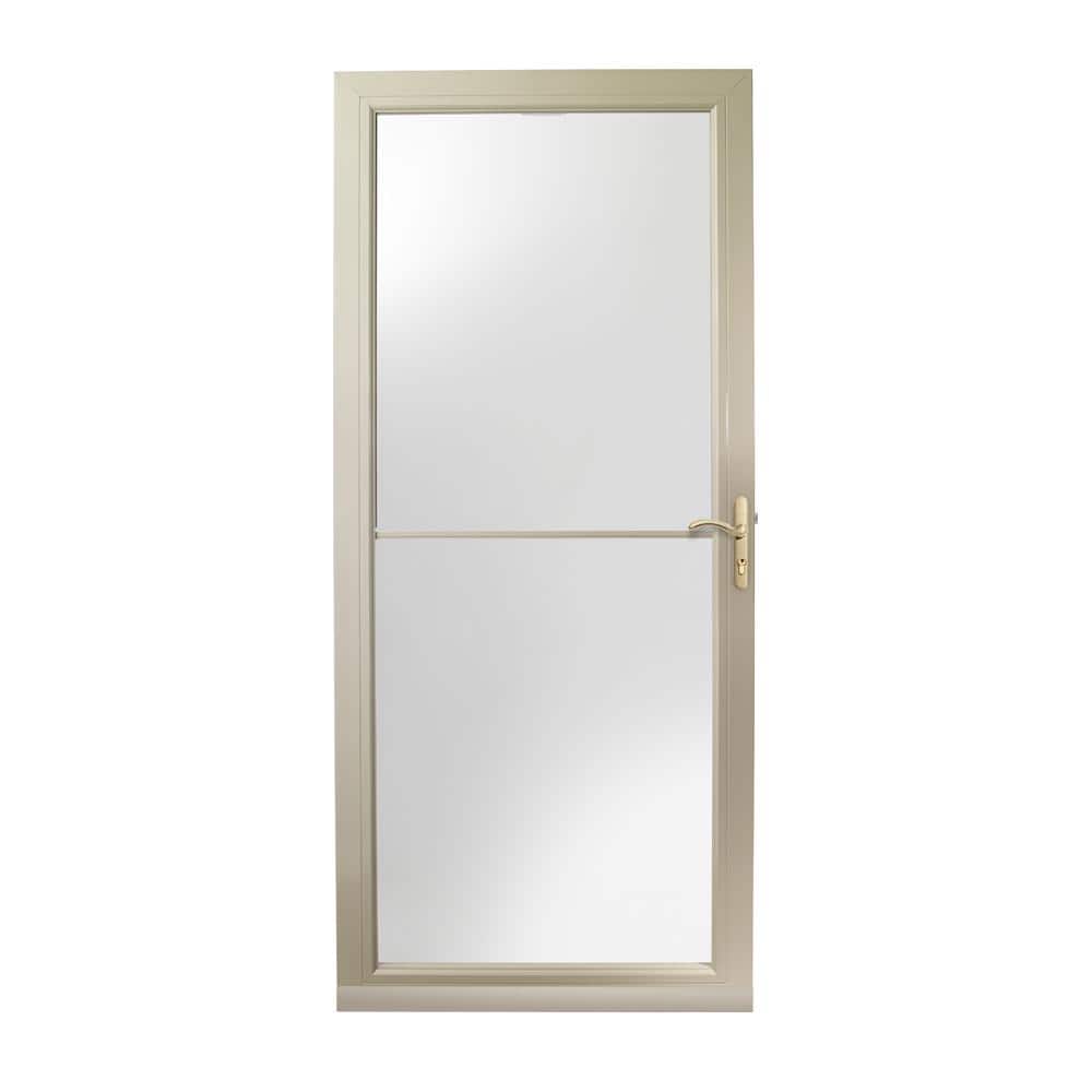 3000 Series 36 in. x 80 in. Sandtone Right-Hand Retractable Aluminum Storm 