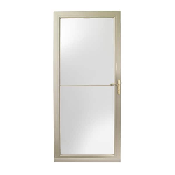 Andersen 3000 Series 36 In X 80 In Sandtone Right Hand Retractable Aluminum Storm Door With 8932