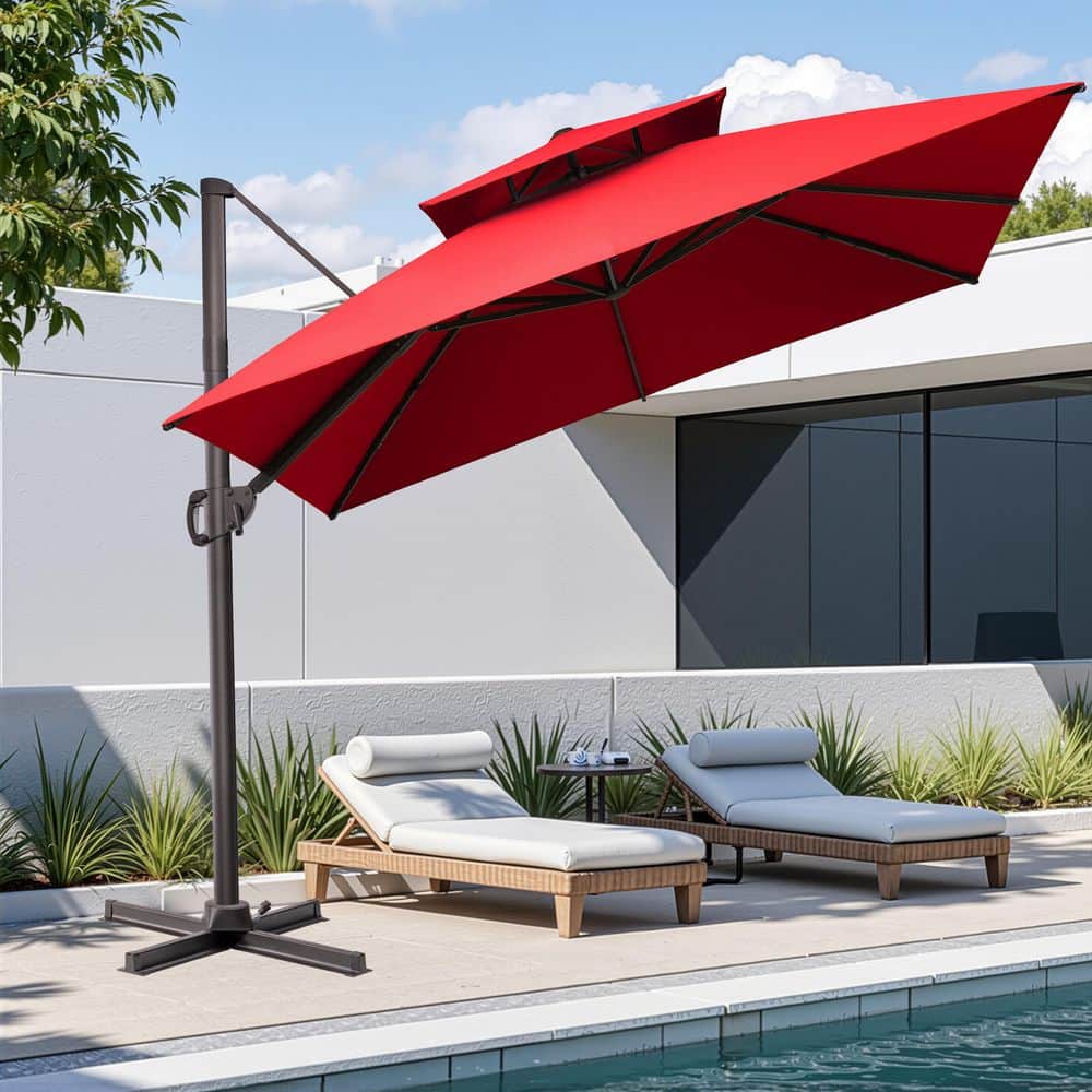 Crestlive Products 11 ft. x 11 ft. Square Outdoor Cantilever