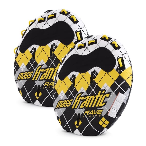 RAVE Sports Mass Frantic 4 Rider Inflatable Float Towable Boat Tube (2-Pack)