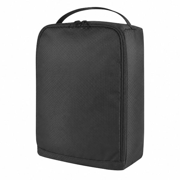 Waterproof Shoe Bag with Full Opening and SBS Zipper, Portable Foldable Travel Luggage Organizer with Handle, Gray