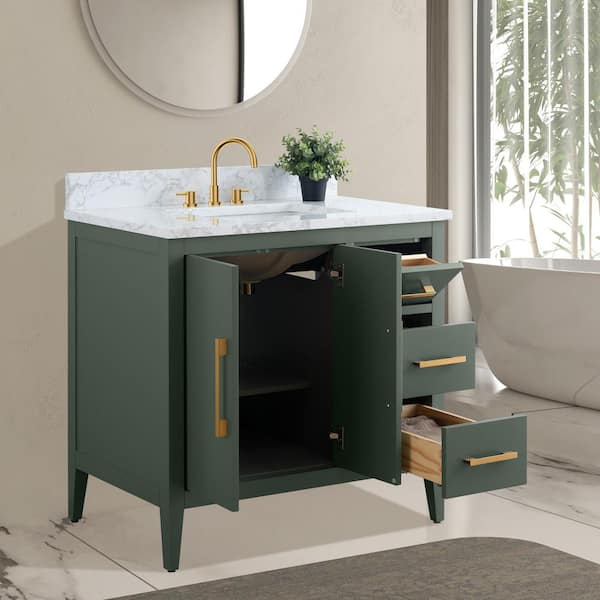 Vanity Art 36 in. W x 22 in. D x 34 in. H Single Sink