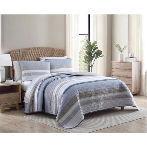  Nautica - Queen Quilt Set, Cotton Reversible Bedding