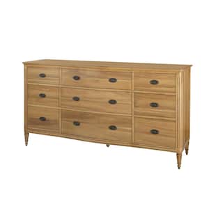Ashdale 9-Drawer Patina Wood Dresser (66.5 in. W x 20 in. D x 35.5 in. H)