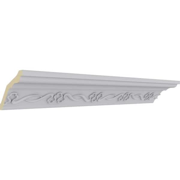 Ekena Millwork 2-7/8 in. x 2-1/2 in. x 94-1/2 in. Polyurethane Miller Crown Moulding