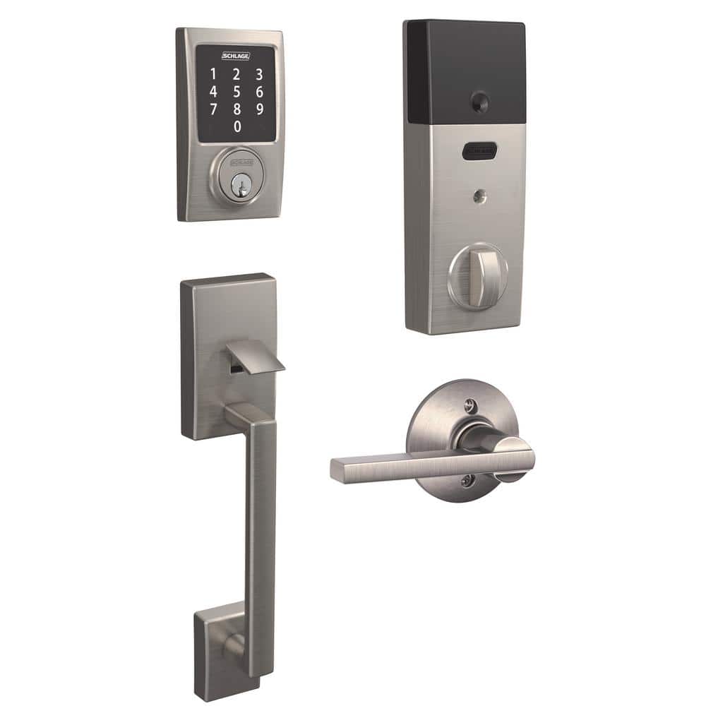 Century Satin Nickel Connect Smart Lock with Alarm and Latitude Lever Handleset price history on PriceWatchPro