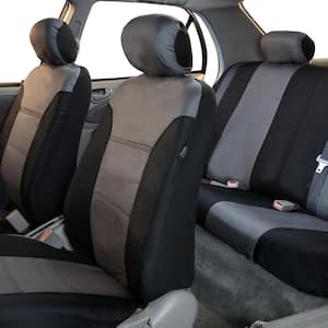 Polyester 47 in. x 23 in. x 1 in. Classic Khaki Full Set Car Seat Covers