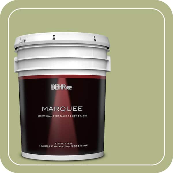 BEHR MARQUEE 5 gal. #PPU10-07 Lima Green Flat Exterior Paint & Primer