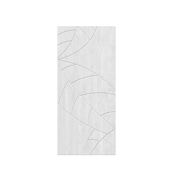 CALHOME 36 in. x 84 in. Hollow Core White Stained Pine Wood Interior Door Slab