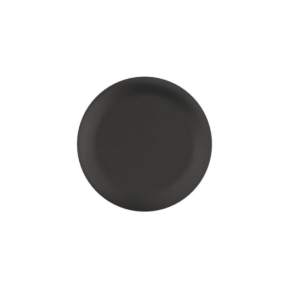 Matte Black Round Cabinet Knob with Mounting Hardware