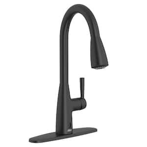 Single-Handle Fairbury 2S Touchless Pull Down Sprayer Kitchen Faucet with Soap Dispenser in Matte Black
