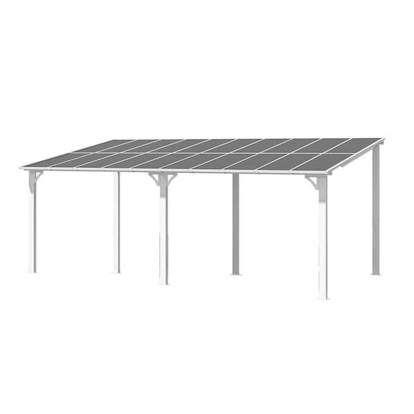 10 ft. x 20 ft. White Rectangle Gazebo with Hardtop Aluminum Roof