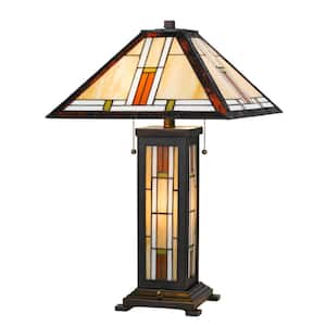 26 in. Tiffany Table Lamp with Night Light