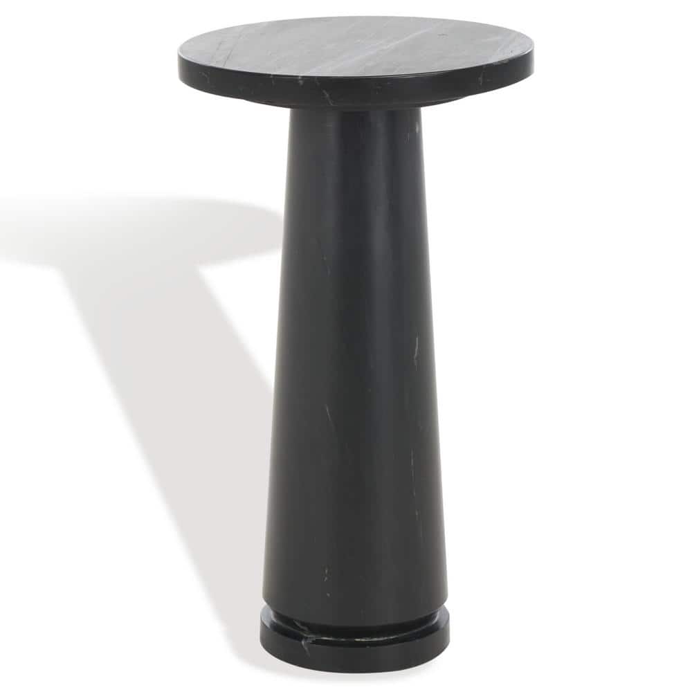 Valentia 10 in. Pink Round Marble End Table - thumbnail 2