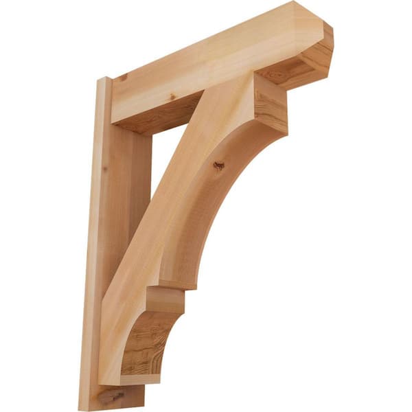 Ekena Millwork 8 in. x 36 in. x 28 in. Balboa Craftsman Smooth Western Red Cedar Outlooker