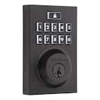 SmartCode 913 Contemporary Matte Black Single Cylinder Keypad Electronic Deadbolt Featuring SmartKey Security