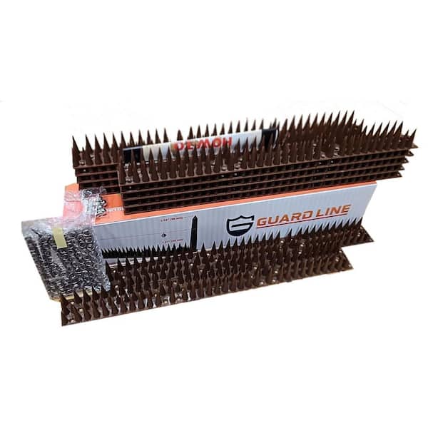 ITOPFOX 16.92 ft. Brown Plastic Bird Deterrent Spikes, Anti Bird Cat