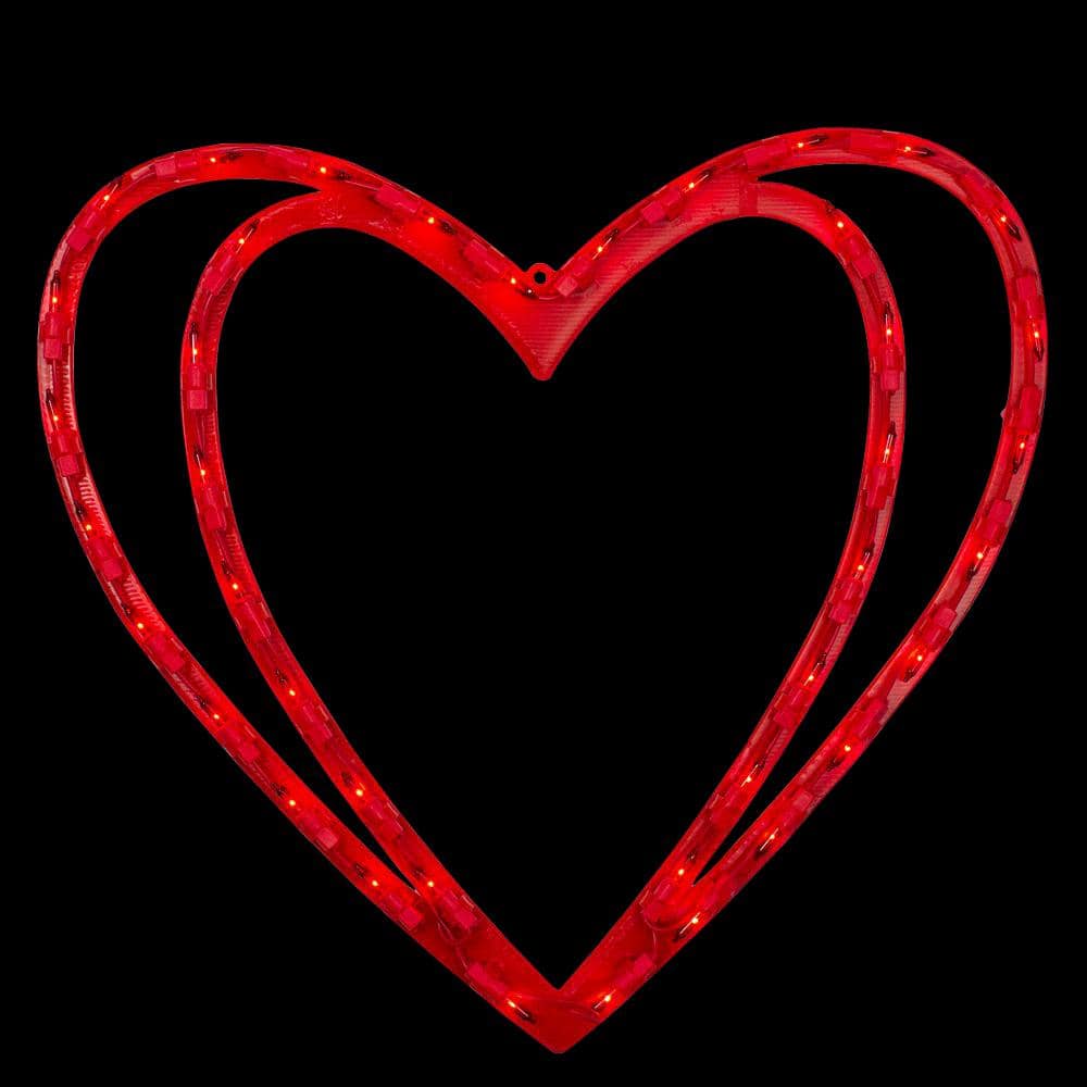 14" x 18" Valentine Heart w/Arrow Lighted Window Decoration