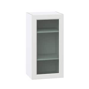 Alton Painted 18 in. W x 35 in. H x 14 in. D in White Assembled Wall Kitchen Cabinet with Glass Door