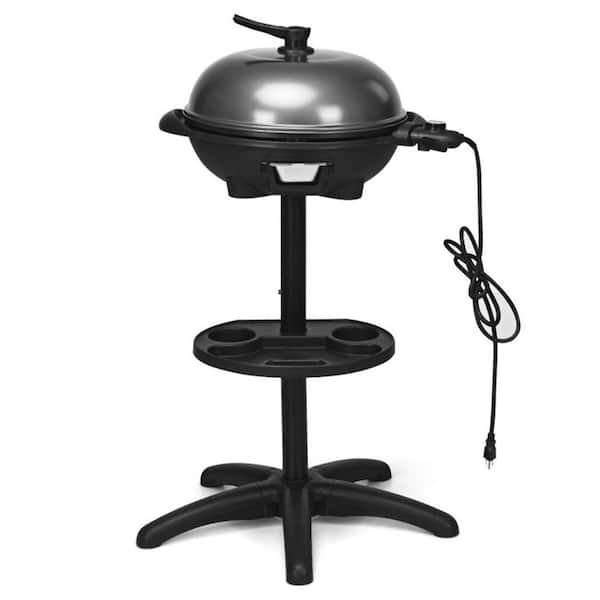 Alpulon 1350-Watt Outdoor BBQ Electric Grill in Black with Removable Stand