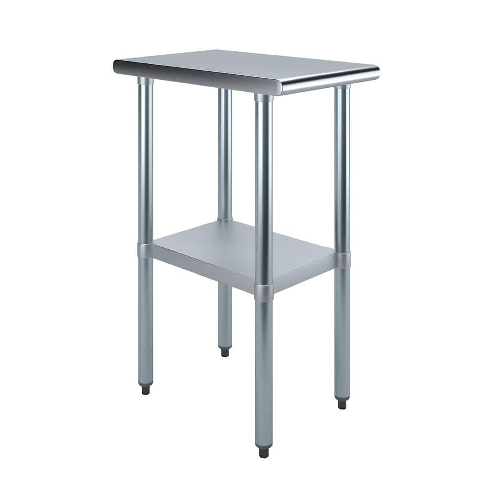 AMGOOD 24 in. x 15 in. Stainless Steel Kitchen Utility Table with