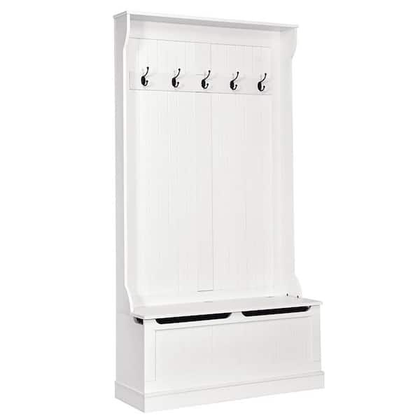 Boyel Living White 3-in-1 Multi-Functional Hall Tree BL-HU10154WH - The ...
