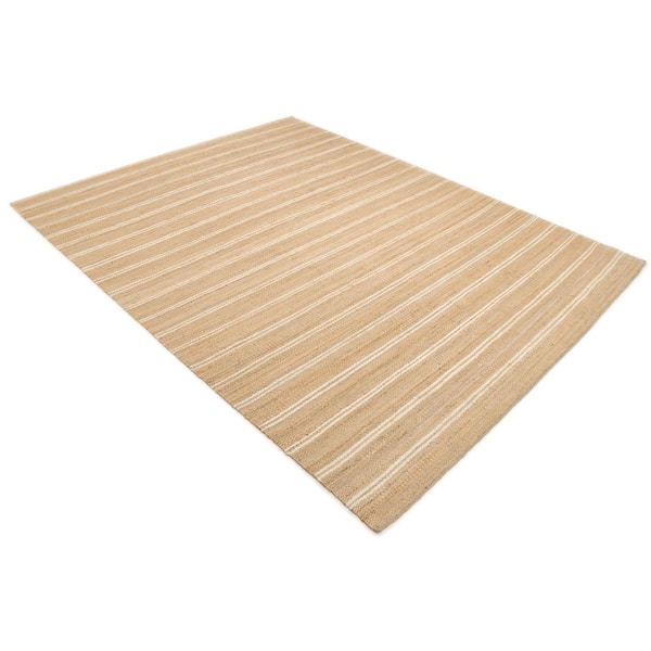 Lilly Brown 3 ft. x 5 ft. Striped Indoor Area Rug