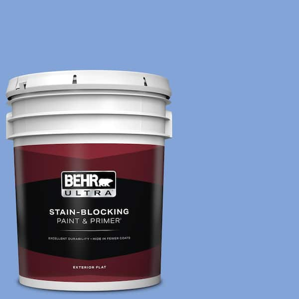 BEHR ULTRA 5 gal. #P530-4 Periwinkle Flat Exterior Paint & Primer