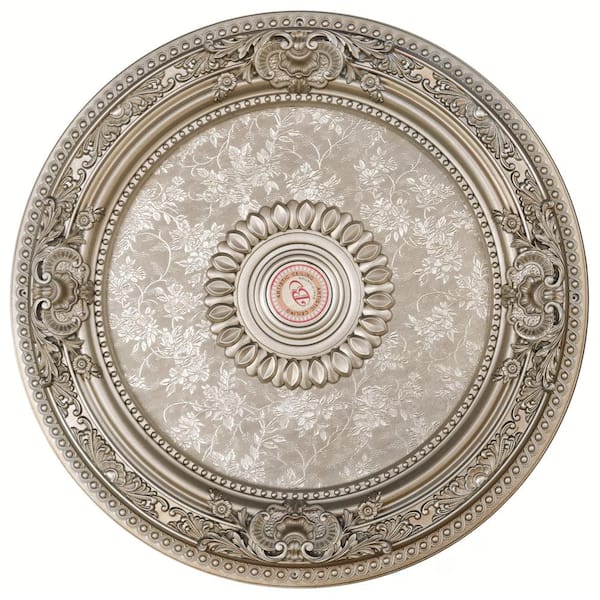 AFD 2 in. x 24 in. x 24 in. Petite Round Champagne Polysterene Ceiling Medallion Moulding