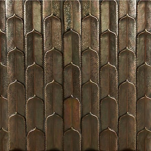 Arrow Bronze 12.75 in. x 12.8 in. Matte Ceramic Mosaic Tile (1.13 sq. ft./Sheet)