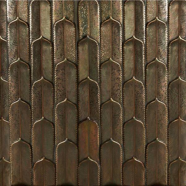 Ivy Hill Tile Arrow Bronze 12.75 in. x 12.8 in. Matte Ceramic Mosaic Tile (1.13 sq. ft./Sheet)