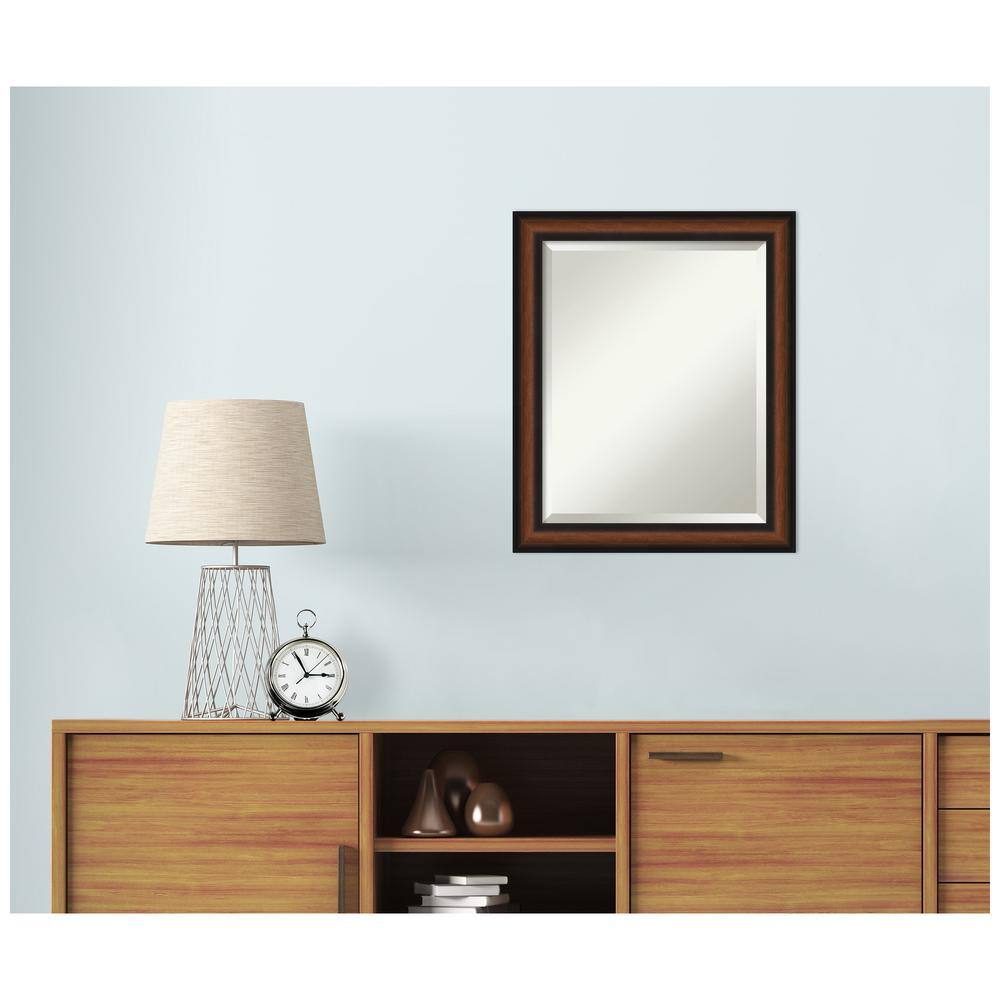 Yale Walnut Beveled Rectangular Wall Mirror