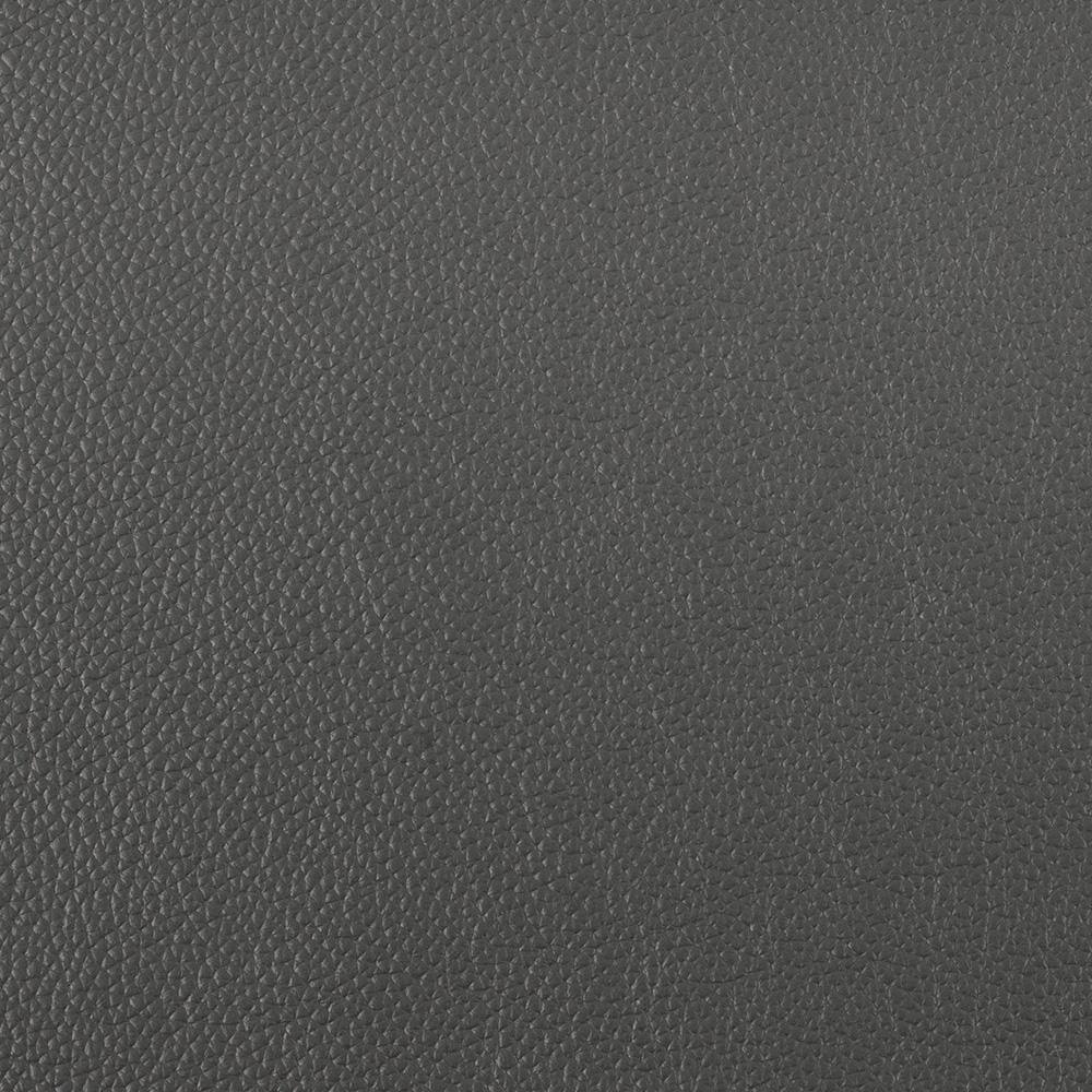 Contemporary Gray Faux Leather Loveseat with Black Metal Legs