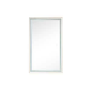 36 in. W x 72 in. H Rectangular Framed Wall Mounted Bathroom Vanity Mirror LED Lighted with High Lumen in Gold