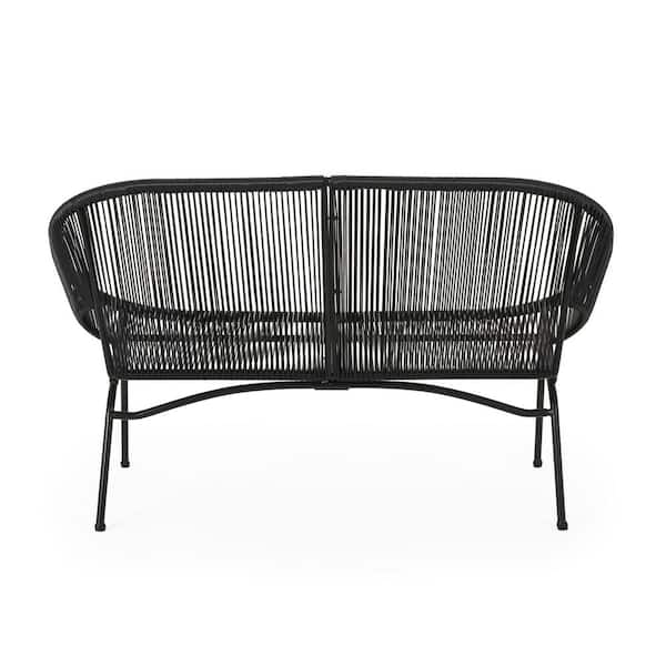 Cisvio Wicker Outdoor Hammock Weave Loveseat Bench