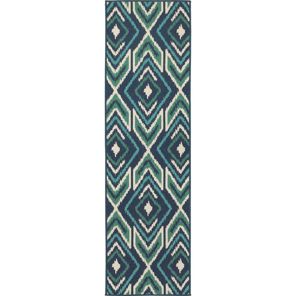 Boutique Blue/Aqua 2 ft 3 in x 7 ft 6 in Outdoor Runner price history on PriceWatchPro