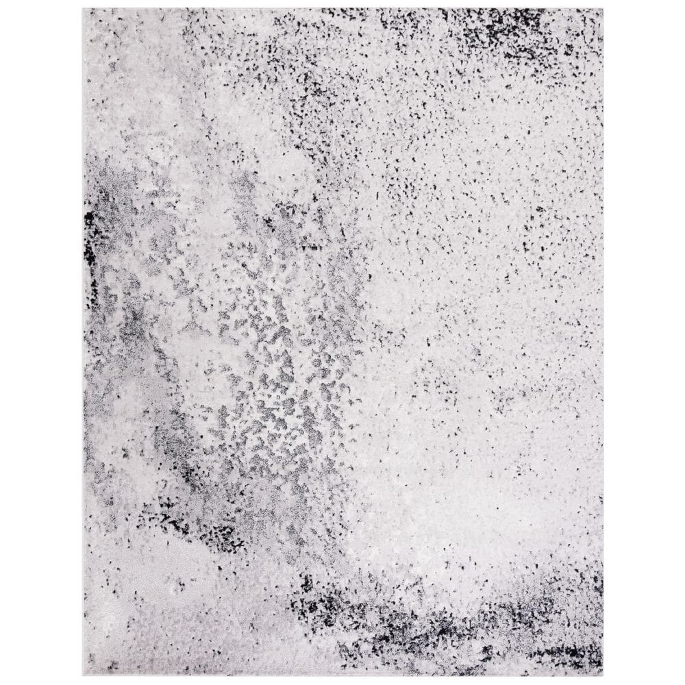 SAFAVIEH Skyler 8 ft. x 10 ft. Silver/Black Distressed Overdyed Area ...