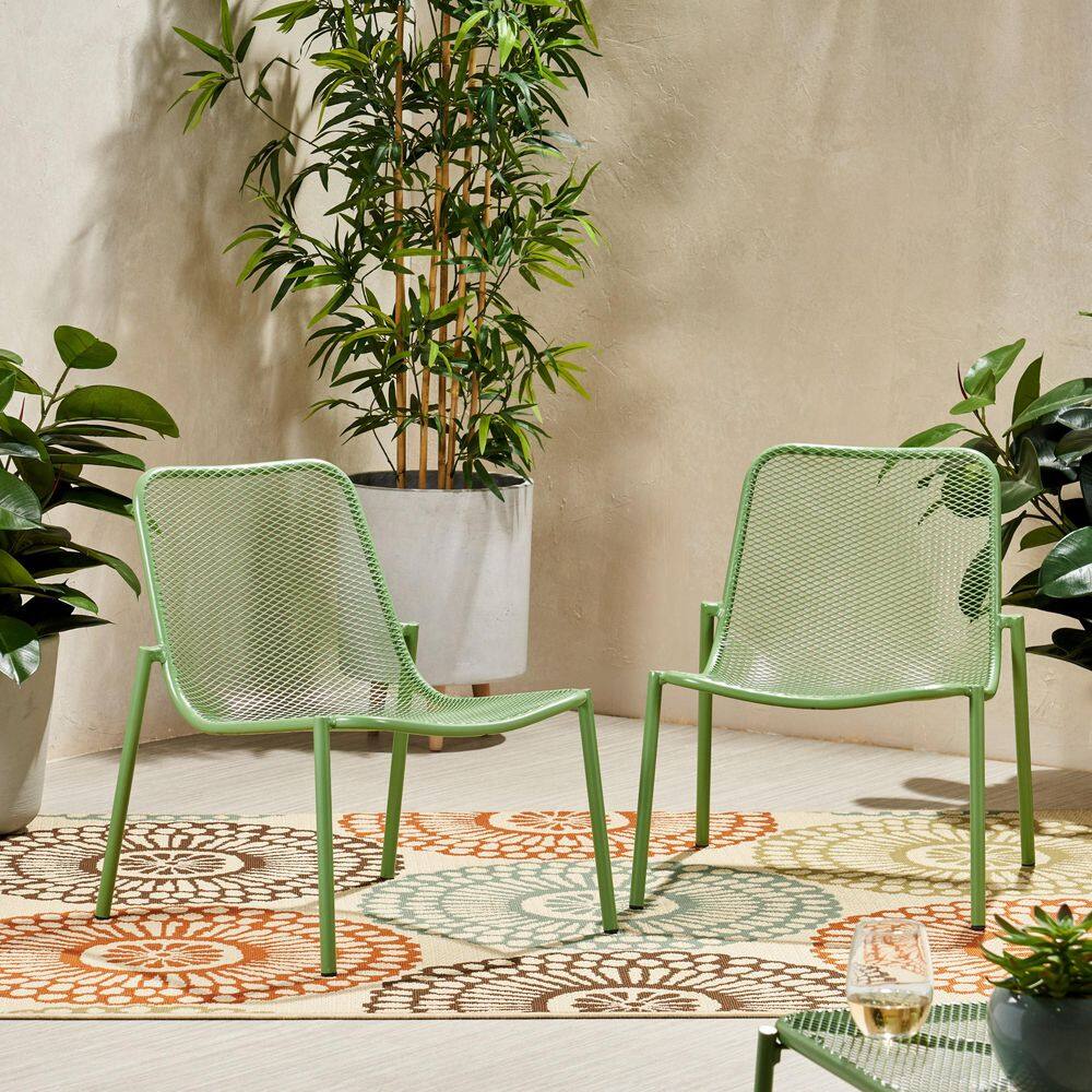 Set of 2 Simple and stylish outdoor chairs in Green