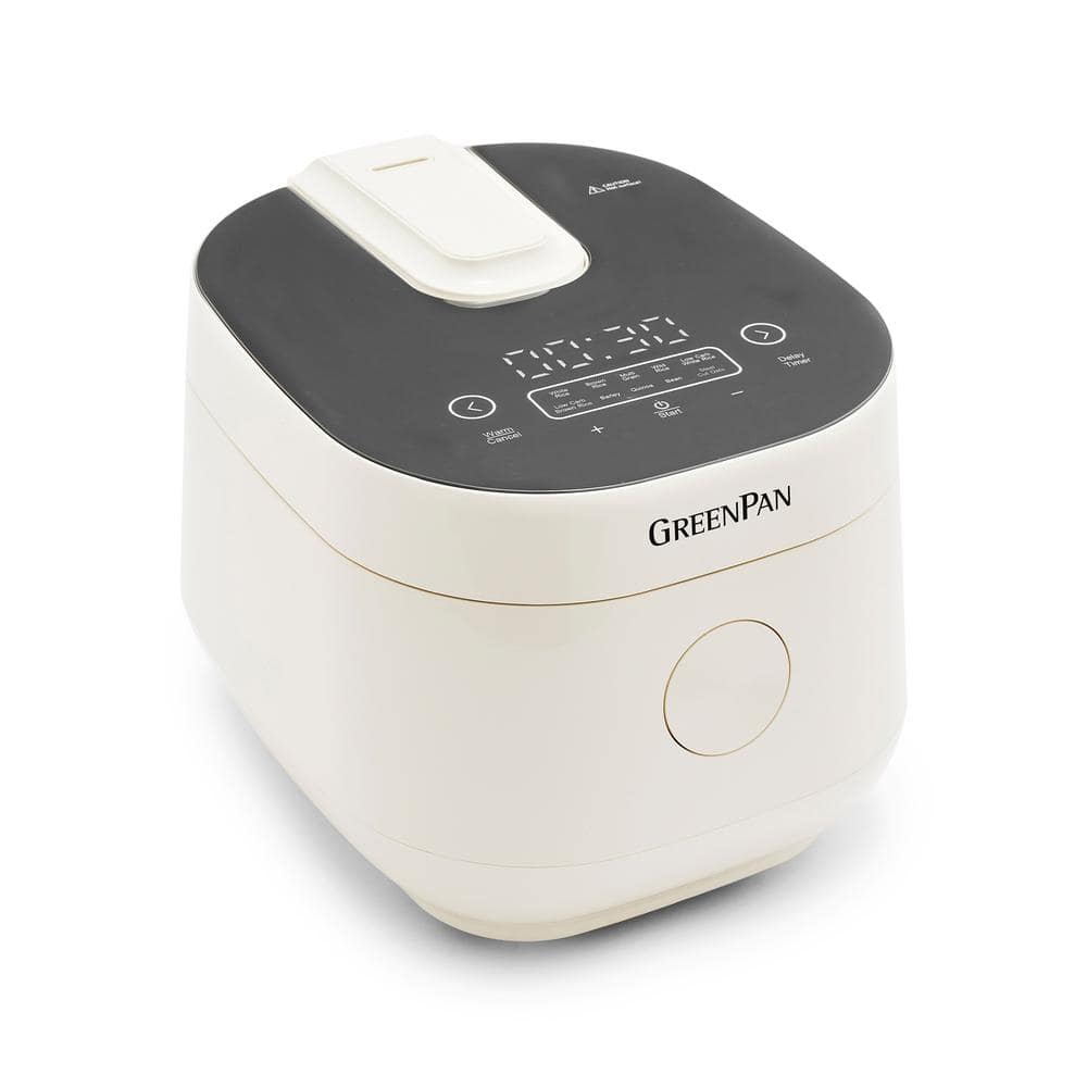 Cloud Cream Electric Non-Stick Rice Cooker with LED Display