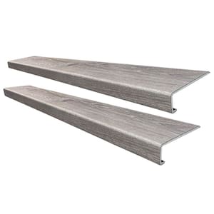 Kacee Canyon Oak 8 mm T x 46 in. L x 12.1 in. W Vinyl Stair Tread Square Nose-Exact Match Lifeproof Floors