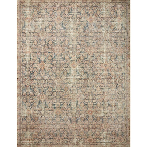 Aubrey 2 ft. x 5 ft. Navy / Multi Traditional Accent Rug