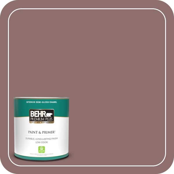 BEHR PREMIUM PLUS 1 qt. #MQ1-47 Touch of Class Semi-Gloss Enamel Low Odor Interior Paint & Primer