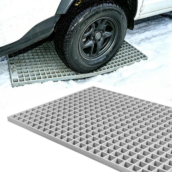 2 ft. x 4 ft.x 1 in. PrimeSeries Fiberglass Grating Driveway Pavers for Parking Lots, Workshop, Stairs, Gray