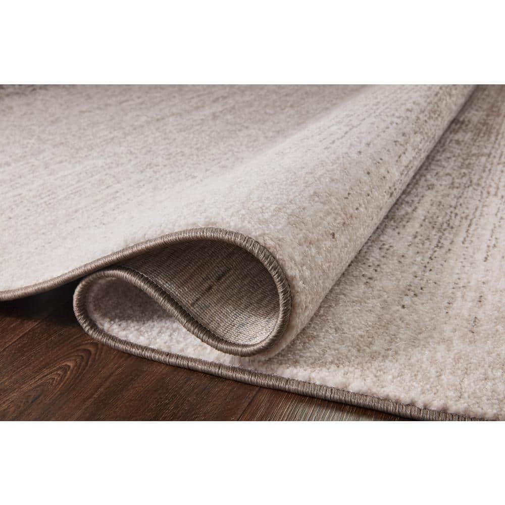 Vance Taupe and Ivory Abstract Polypropylene Area Rug
