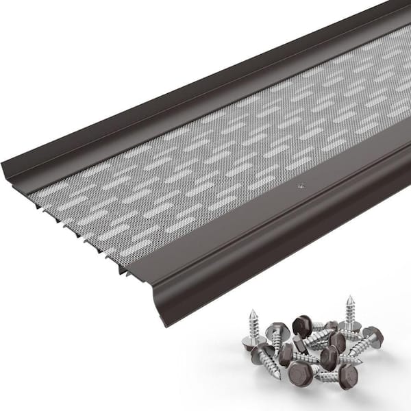 5" Gutter Guard 50ft-Dark Bronze, Contractor-Grade Aluminum & Stainless Steel Mesh Leaf Guard