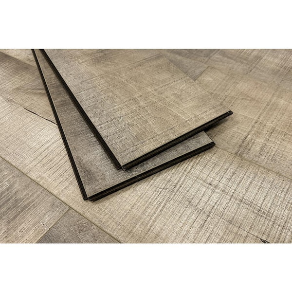 Take Home Sample - Summa Natural Chestnut 7.75 in. W HDF Waterproof AC5 Click Lock Laminate Wood Flooring