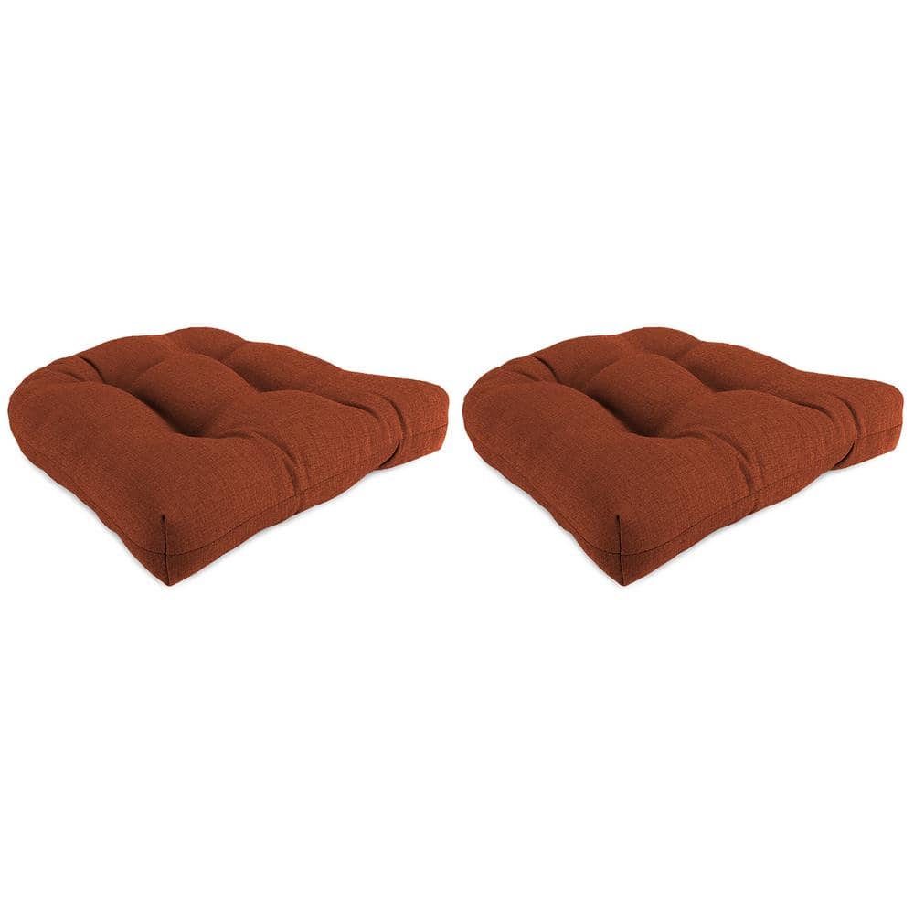 19 in. L x 19 in. W x 4 in. T Outdoor Square Wicker Seat Cushion in McHusk Brick (2-Pack) price history on PriceWatchPro