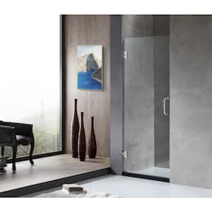 FELLOW Series 30 in. by 72 in. Frameless Hinged Shower Door in Chrome with Handle