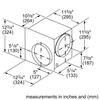 600 CFM Flexible Integral Blower for Bosch Downdraft Ventilation Systems